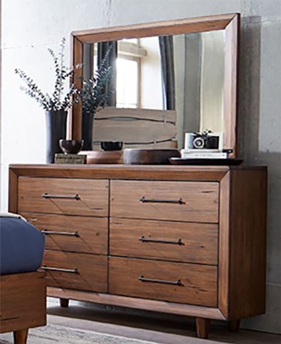 Denver Double Drawer Dresser And Mirror The Furniture Mart