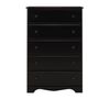 Picture of Black Five Drawer Chest