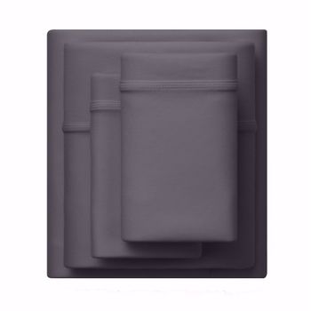 Purple SoftStretch Stormy Grey Full Sheet Set