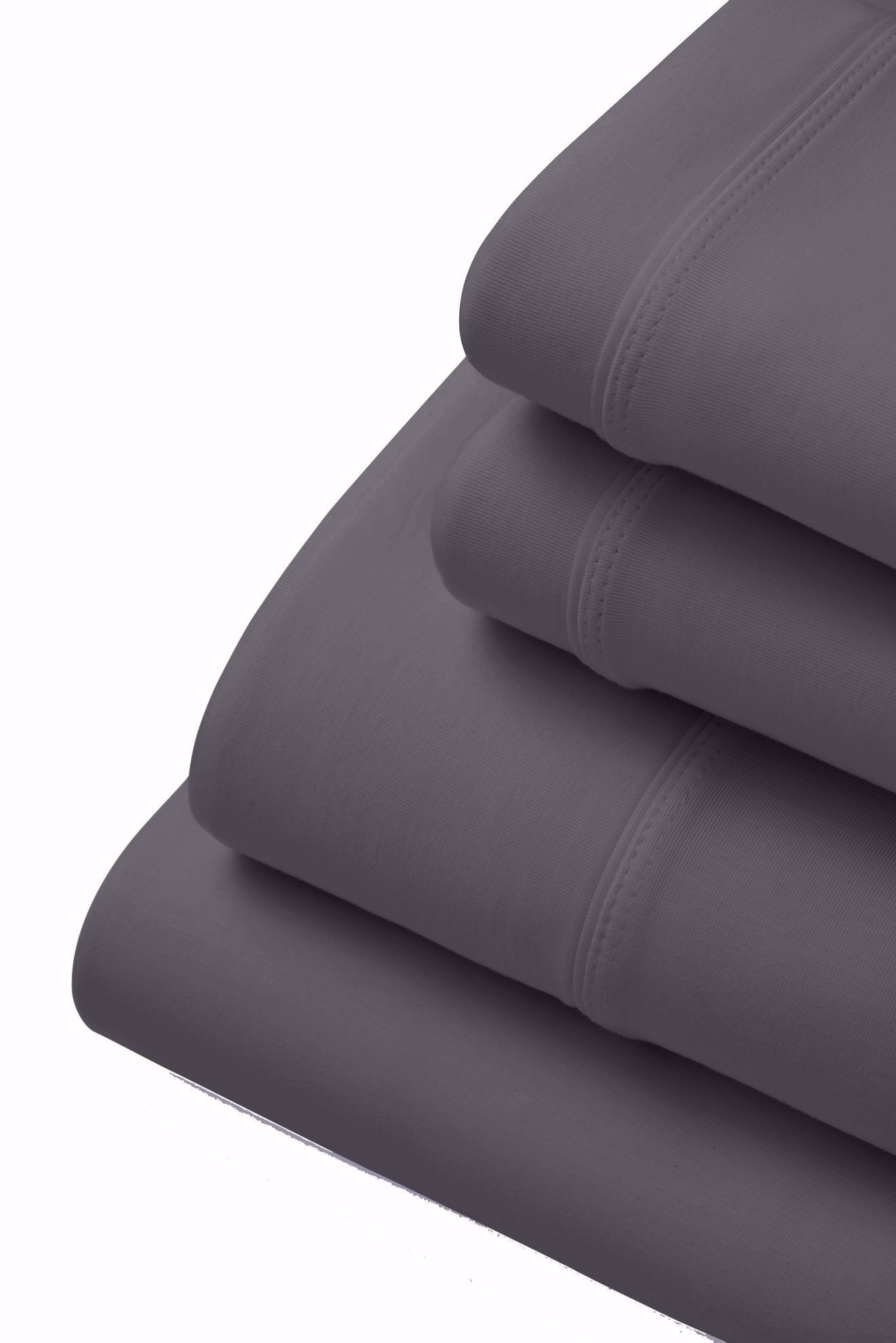 Picture of Purple SoftStretch Stormy Grey Full Sheet Set