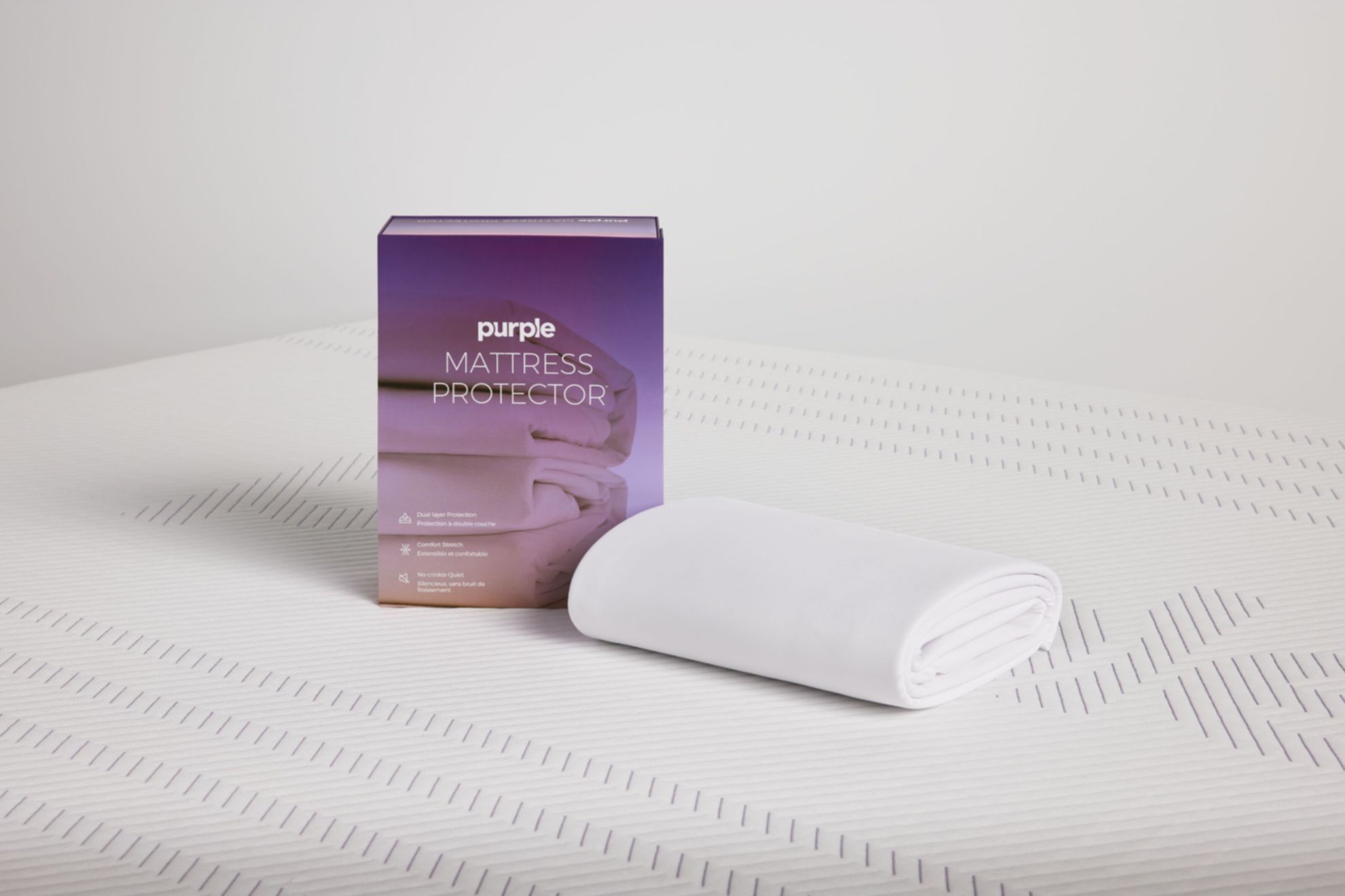 Picture of Purple Deep Pocket Twin Mattress Protector