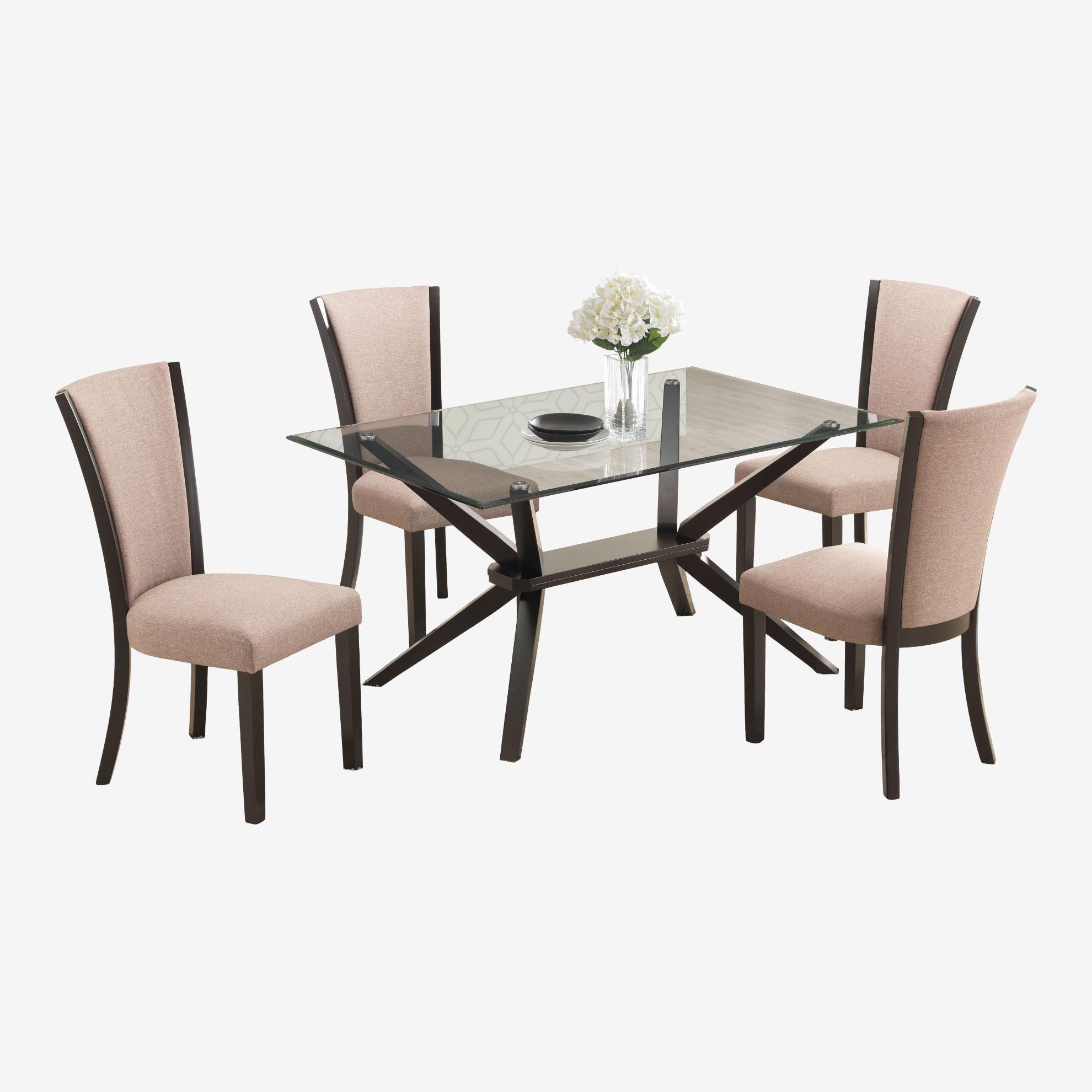 Picture of Ming Cappuccino Table and Four Chairs