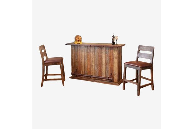 Picture of Pine Bar with Two Stools