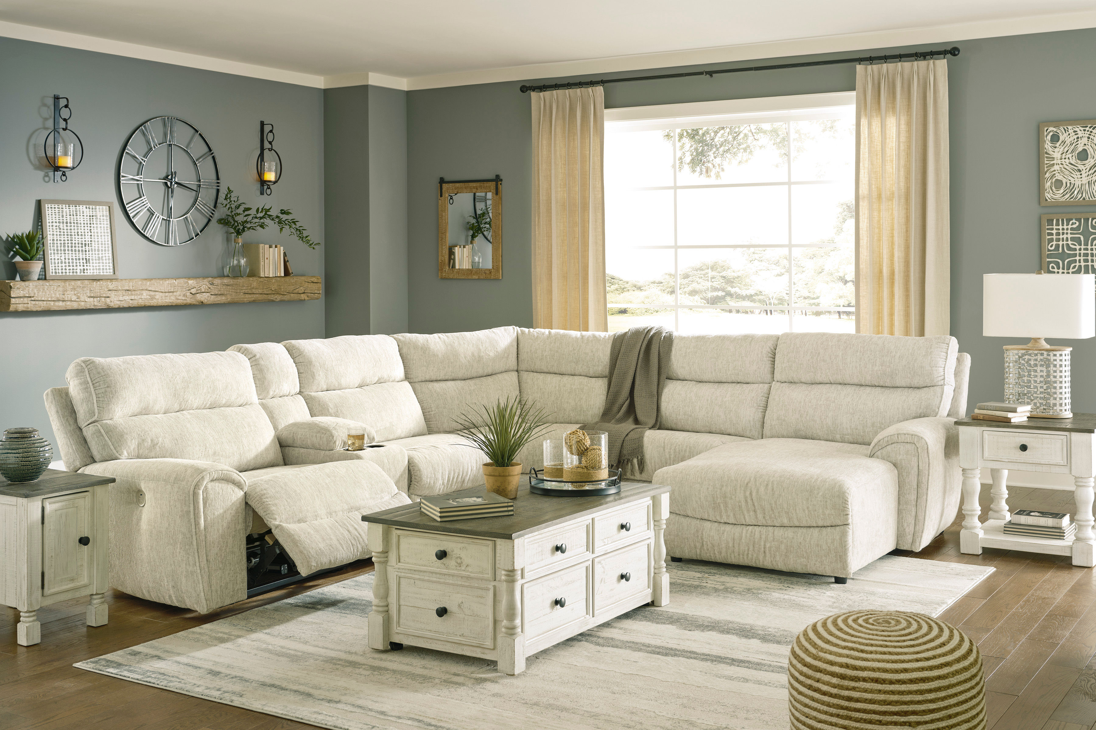 Critics Corner 6pc Reclining Sectional The Furniture Mart
