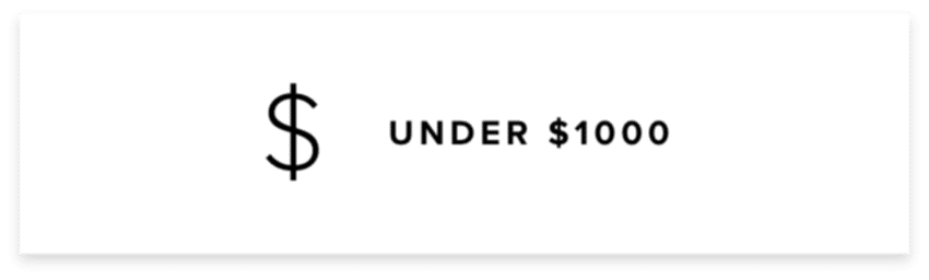 Under $1000