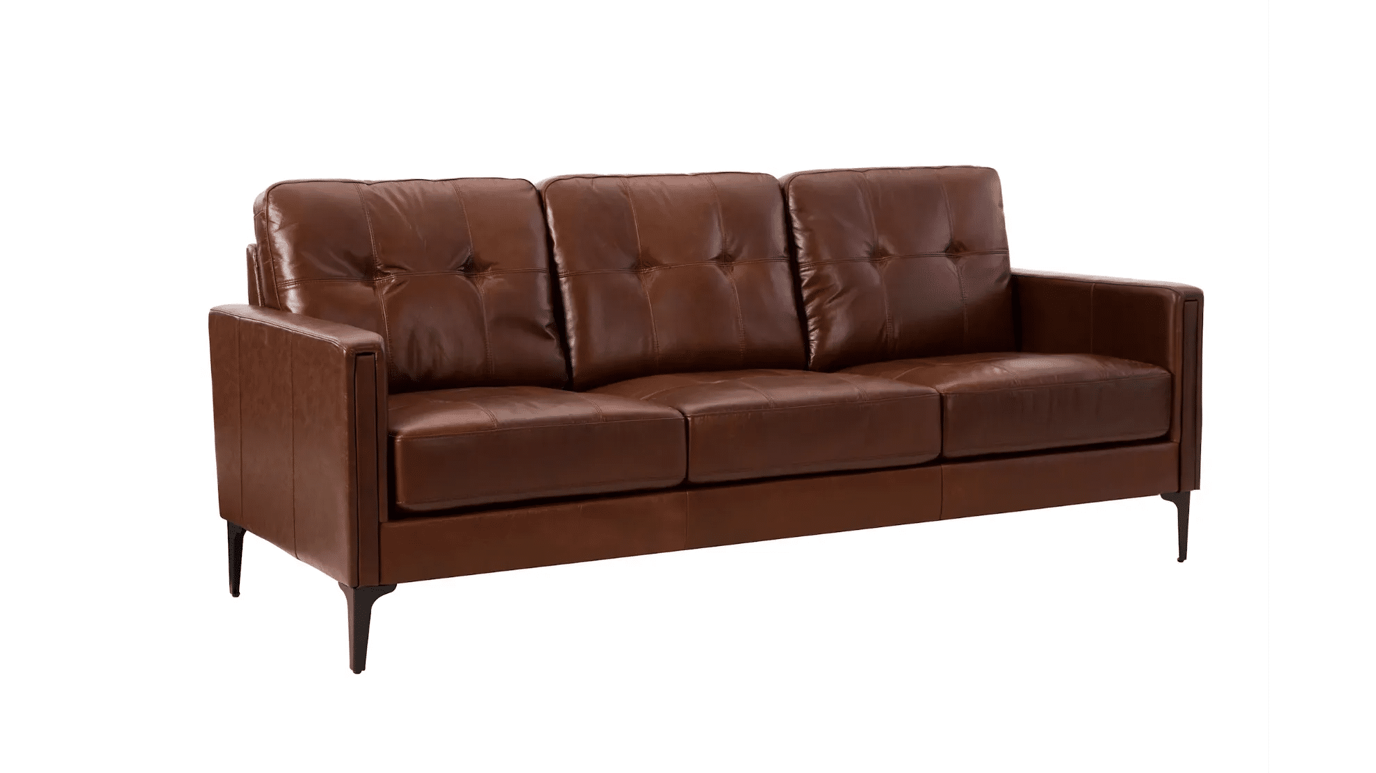 ruth chocolate leather sofa