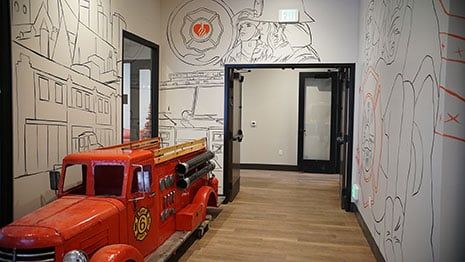 Fire Truck in Hallway