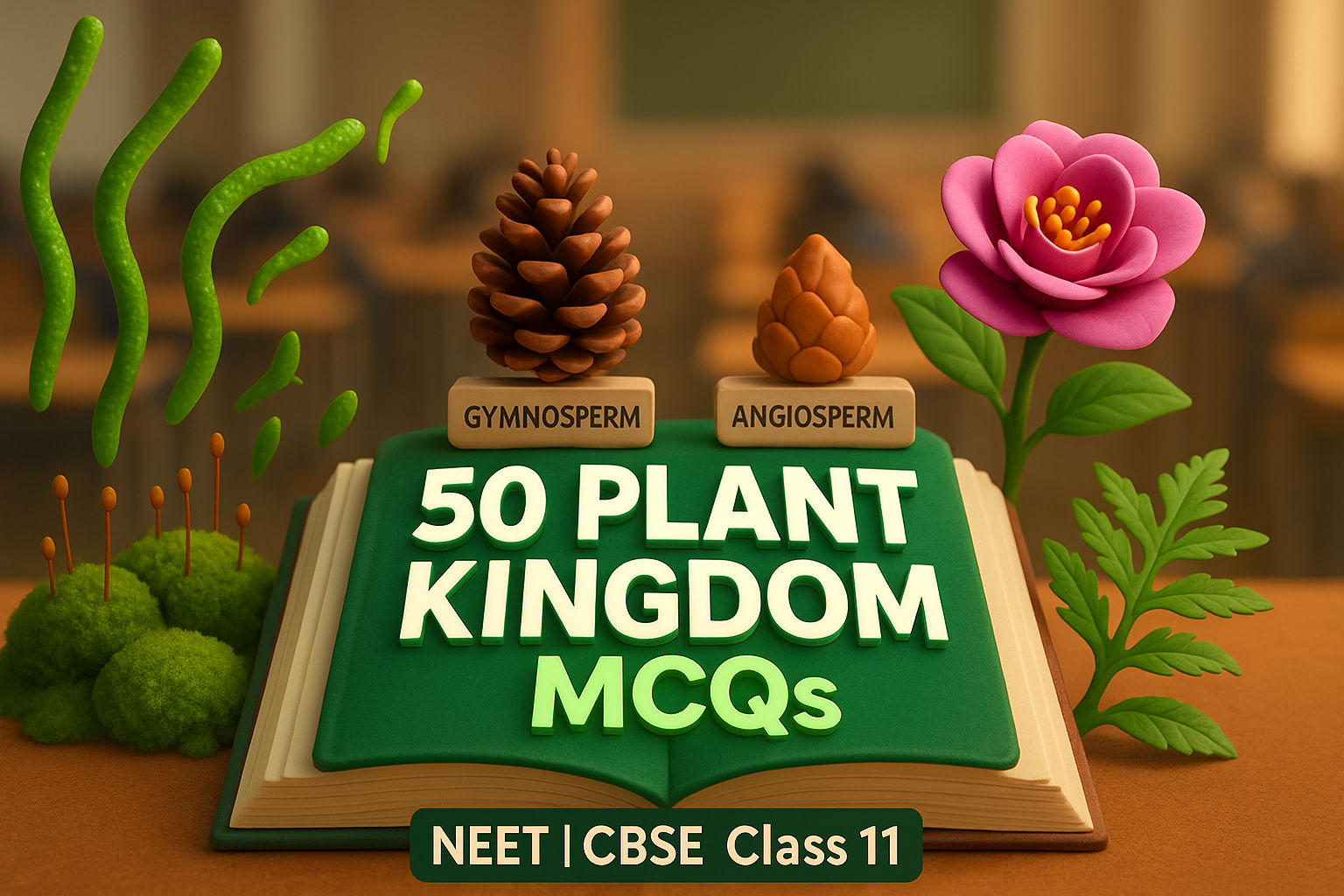 50 Plant Kingdom MCQs: Test Your Knowledge on Algae, Bryophytes