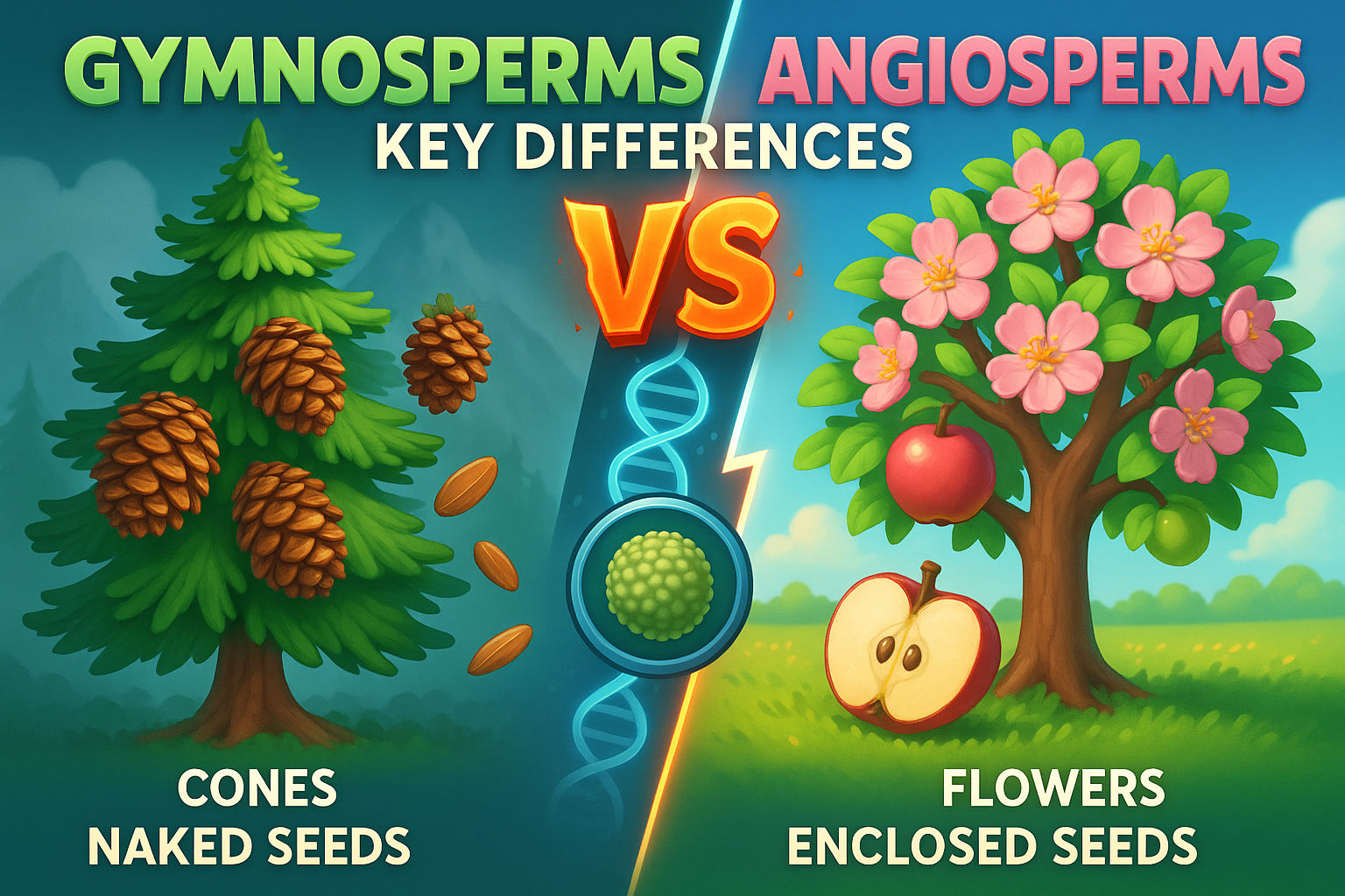 Gymnosperms vs Angiosperms: Key Differences