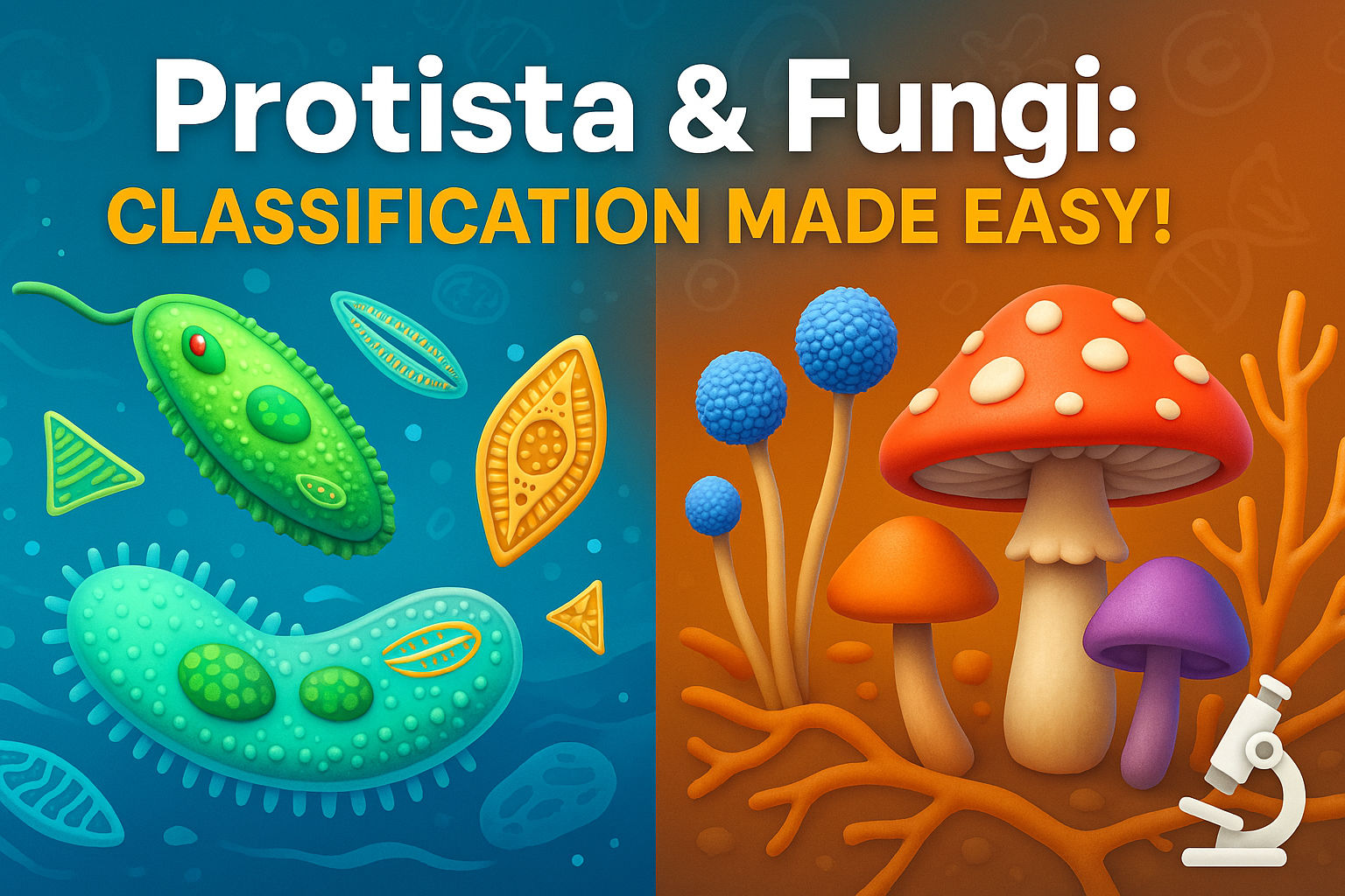 Protista and Fungi Classification in Biology