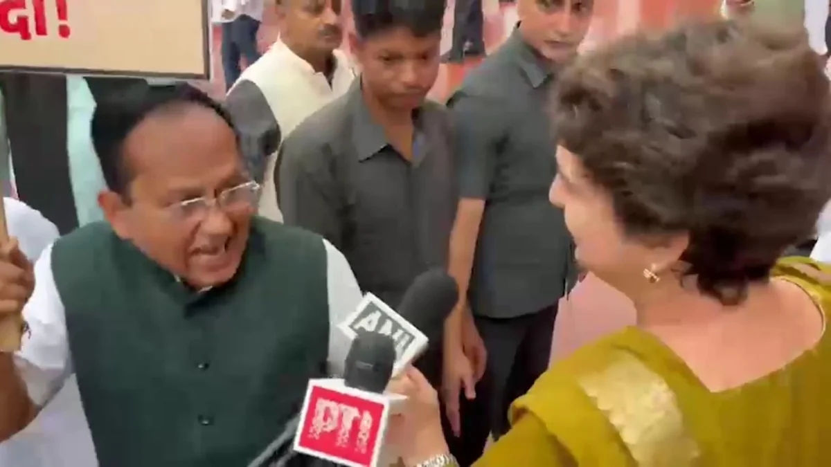 Priyanka Gandhi Confronts BJP MP Amid Parliament Protests