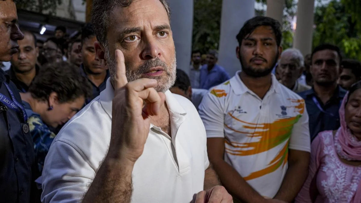 Rahul Gandhi Dharna Forces FIR Over Pellet Gun Use at Delhi Protest