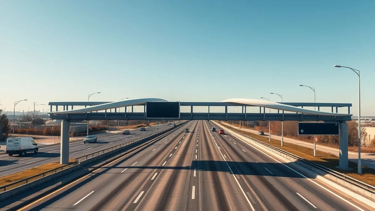 US Researchers Build 40-Foot Highway Sign Structure Using Retired Wind Turbine Blades