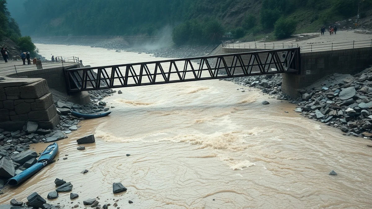 Uttarakhand Flash Floods: Bailey Bridge Swept Away, BRO Driver Missing