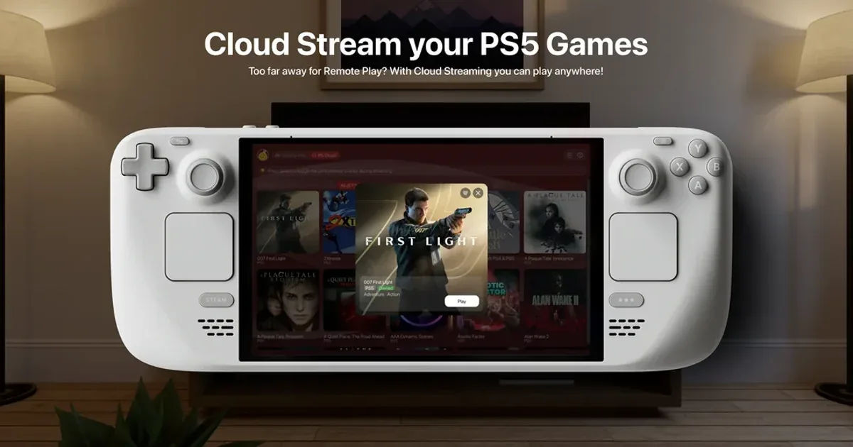New Cloud App Lets Gamers Stream PlayStation Games to Steam Deck Without PS5