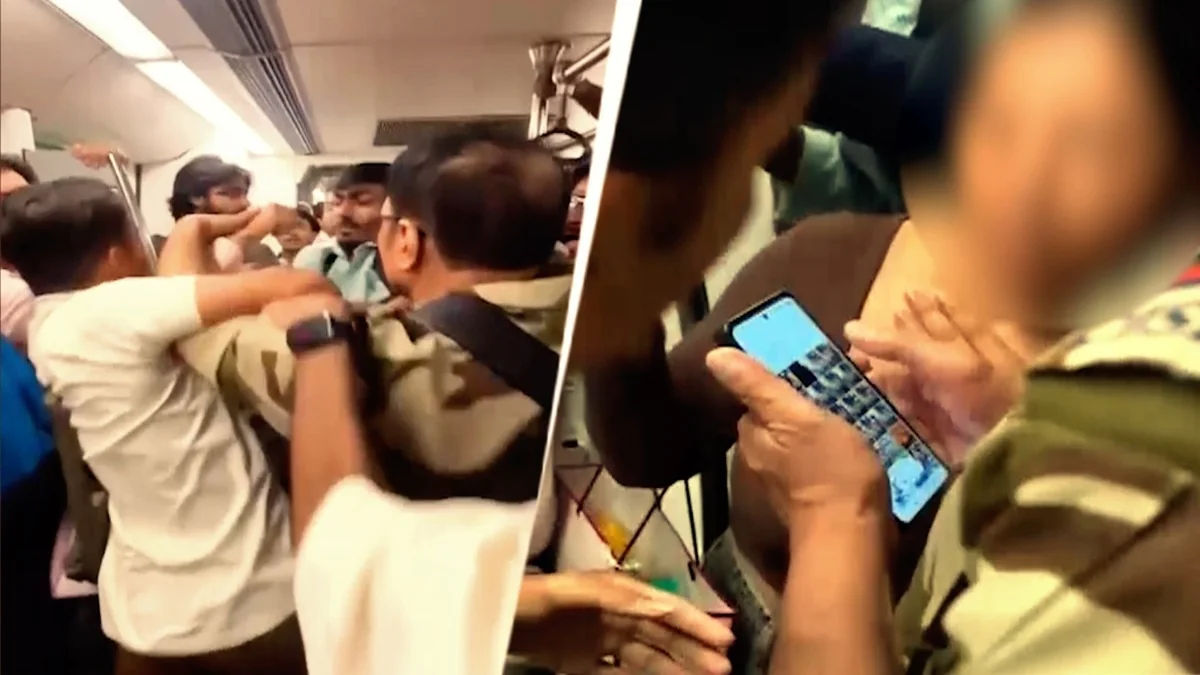 Delhi Metro Passengers Confront CISF Over Alleged Harassment