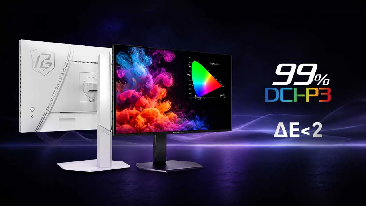 ASRock Unveils Phantom Gaming PGO27QSA OLED Monitor