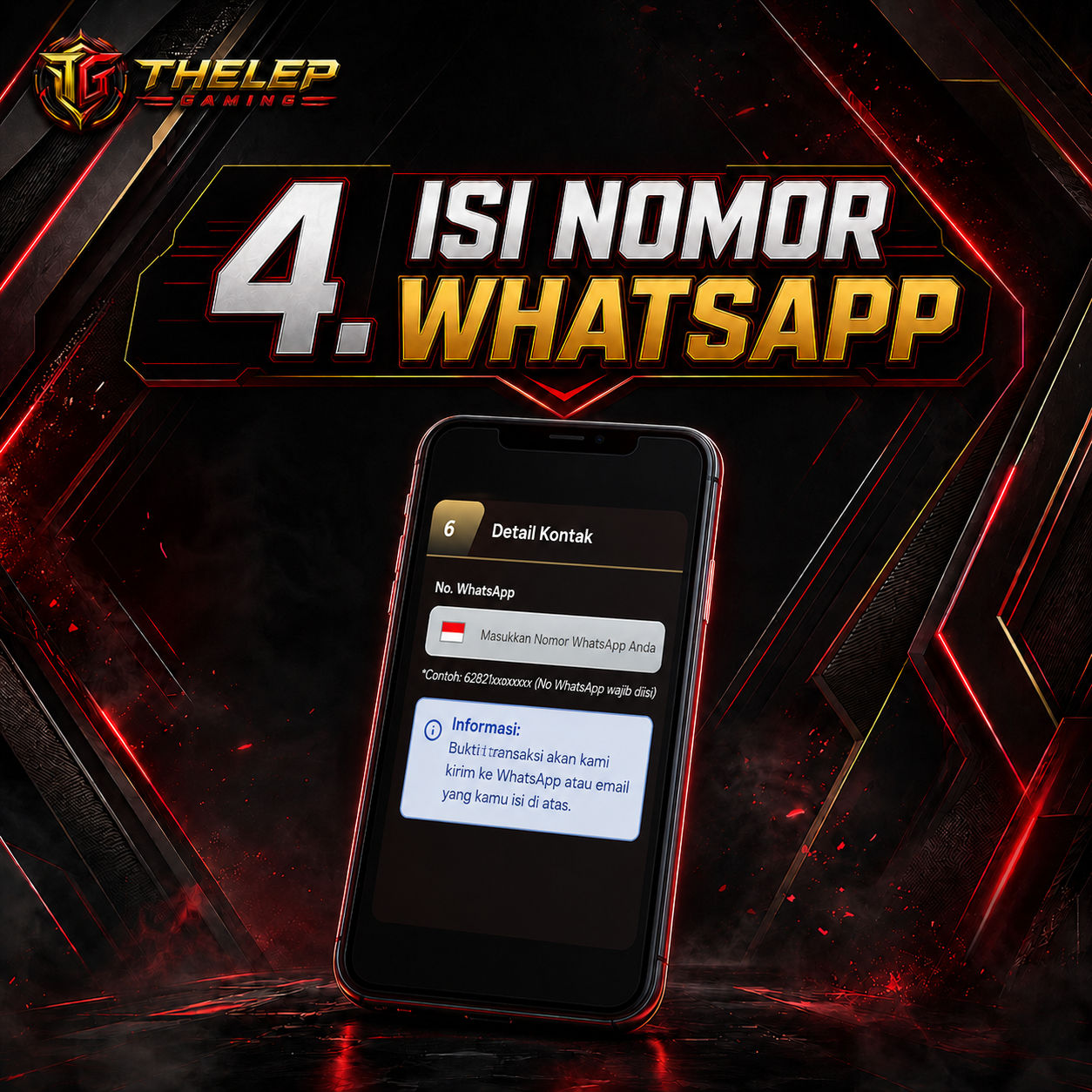 masukkan nomor whatshapp