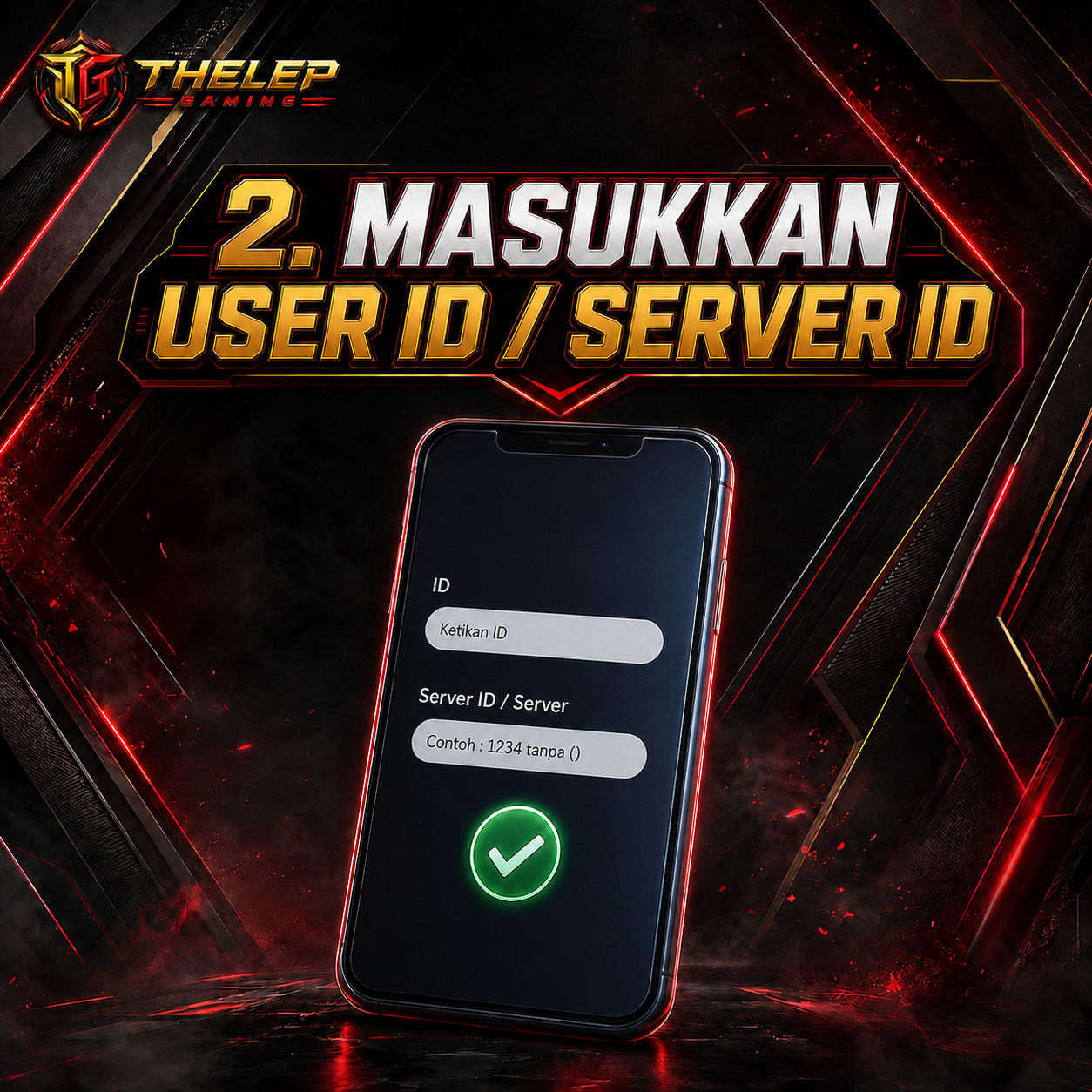 masukkan user id dan server id