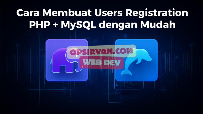 Cara Membuat Users Registration PHP + MySQL dengan Mudah