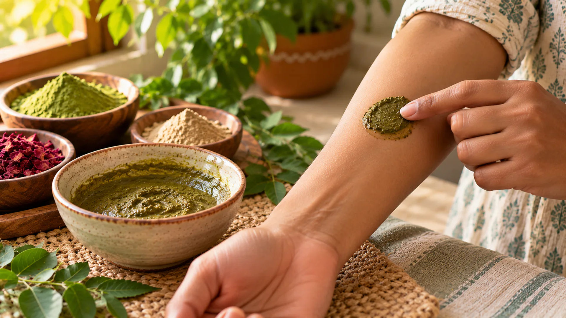 Patch testing a botanical powder