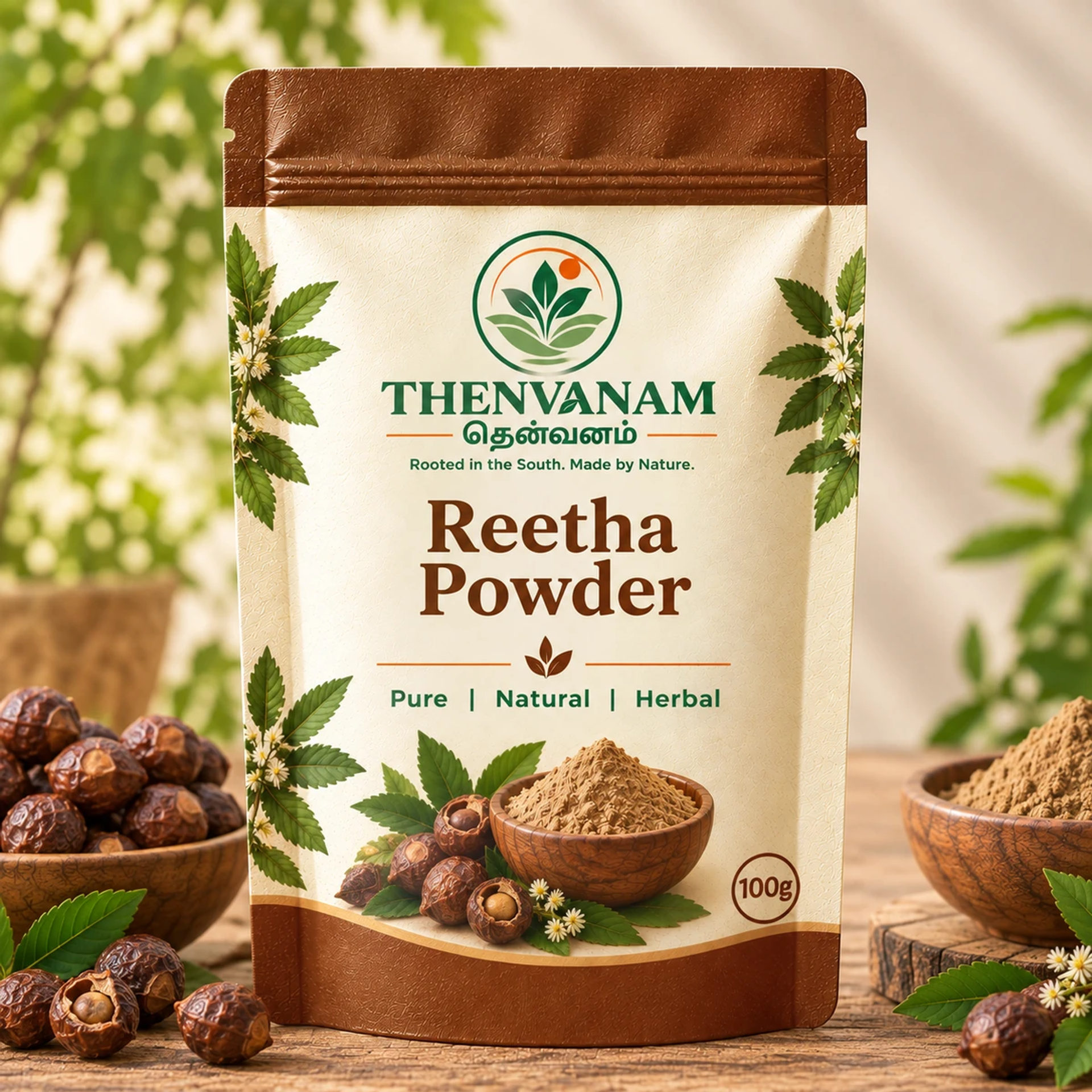 Reetha Powder — THENVANAM 100 g pack