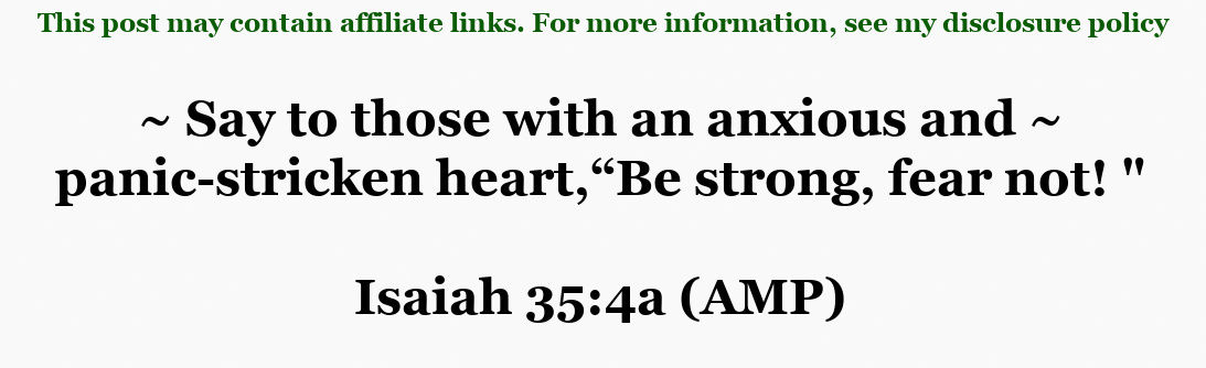Isaiah 35:4a Bible verse about panic attacks 
