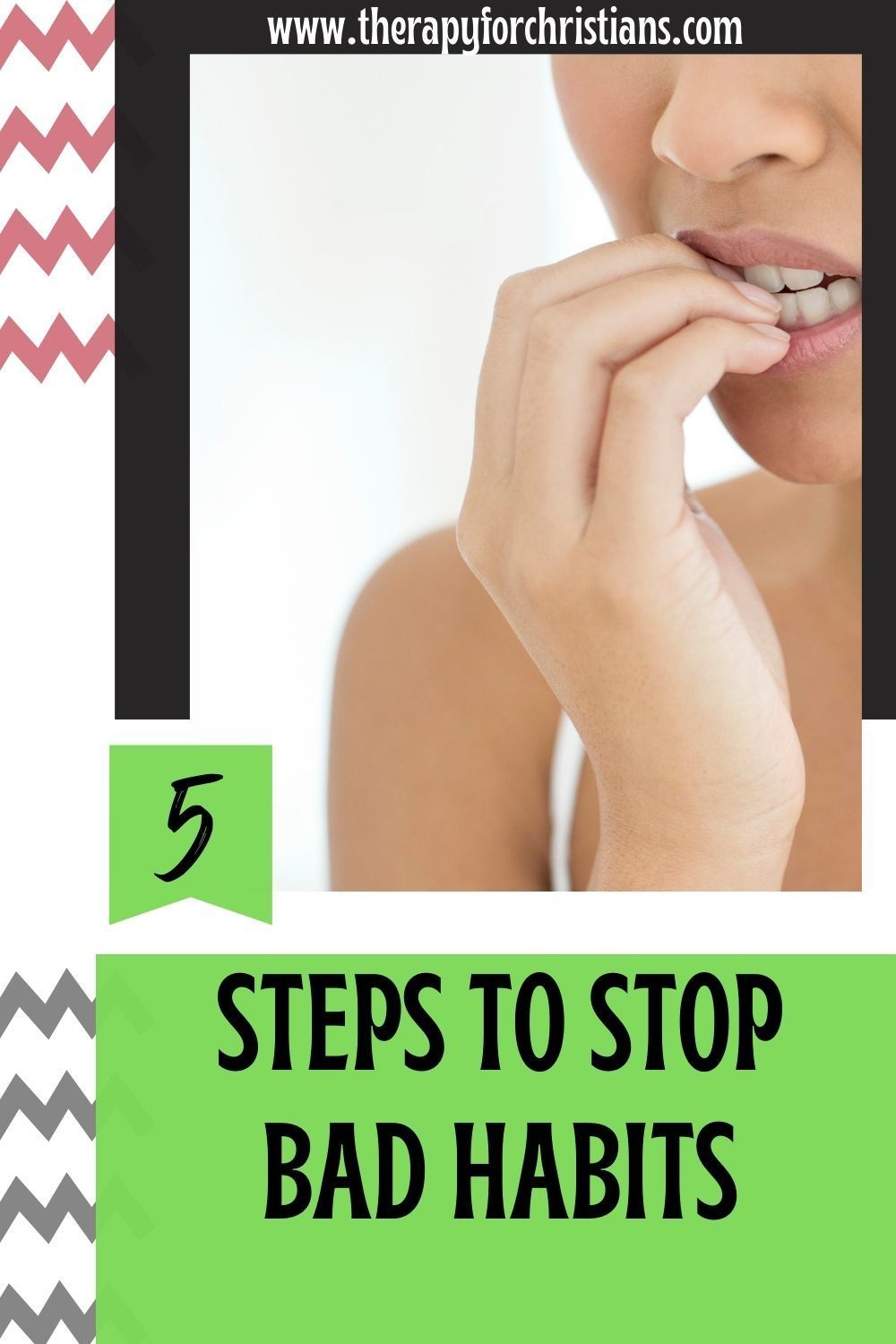 5 steps to stop a bad habit pin