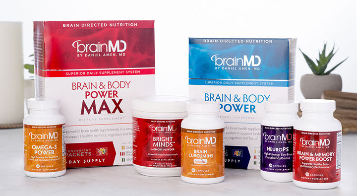 Ad for BrainMD wellness supplements