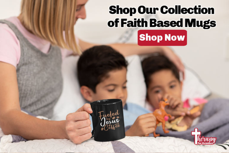 Ad for faith based mugs