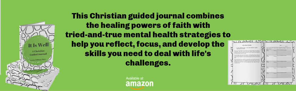 Order a copy of a Christian guided journal from amazon ad