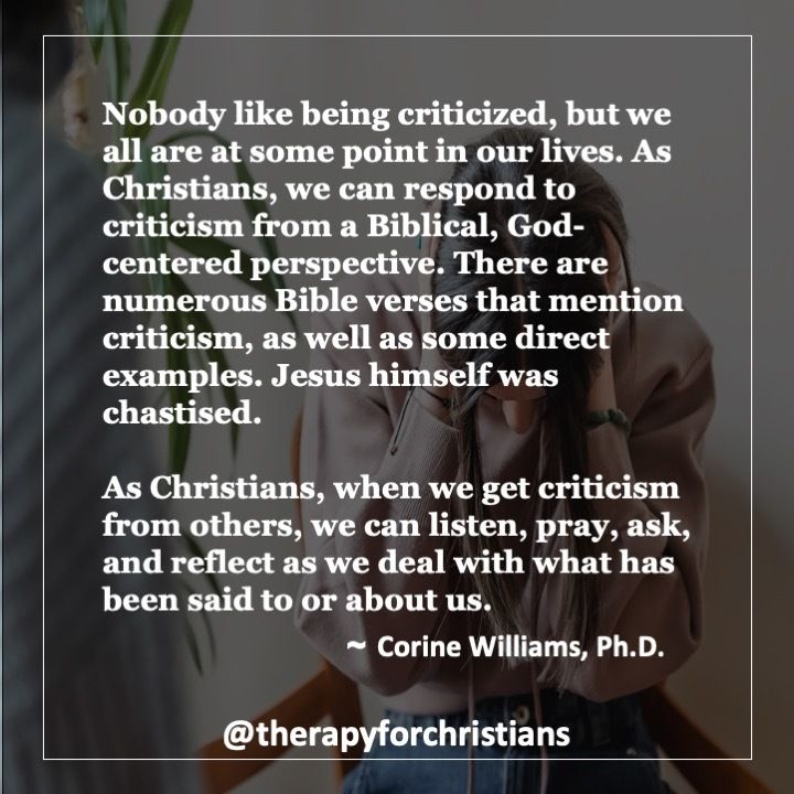 Quote about about how to handle criticism as a Christian 