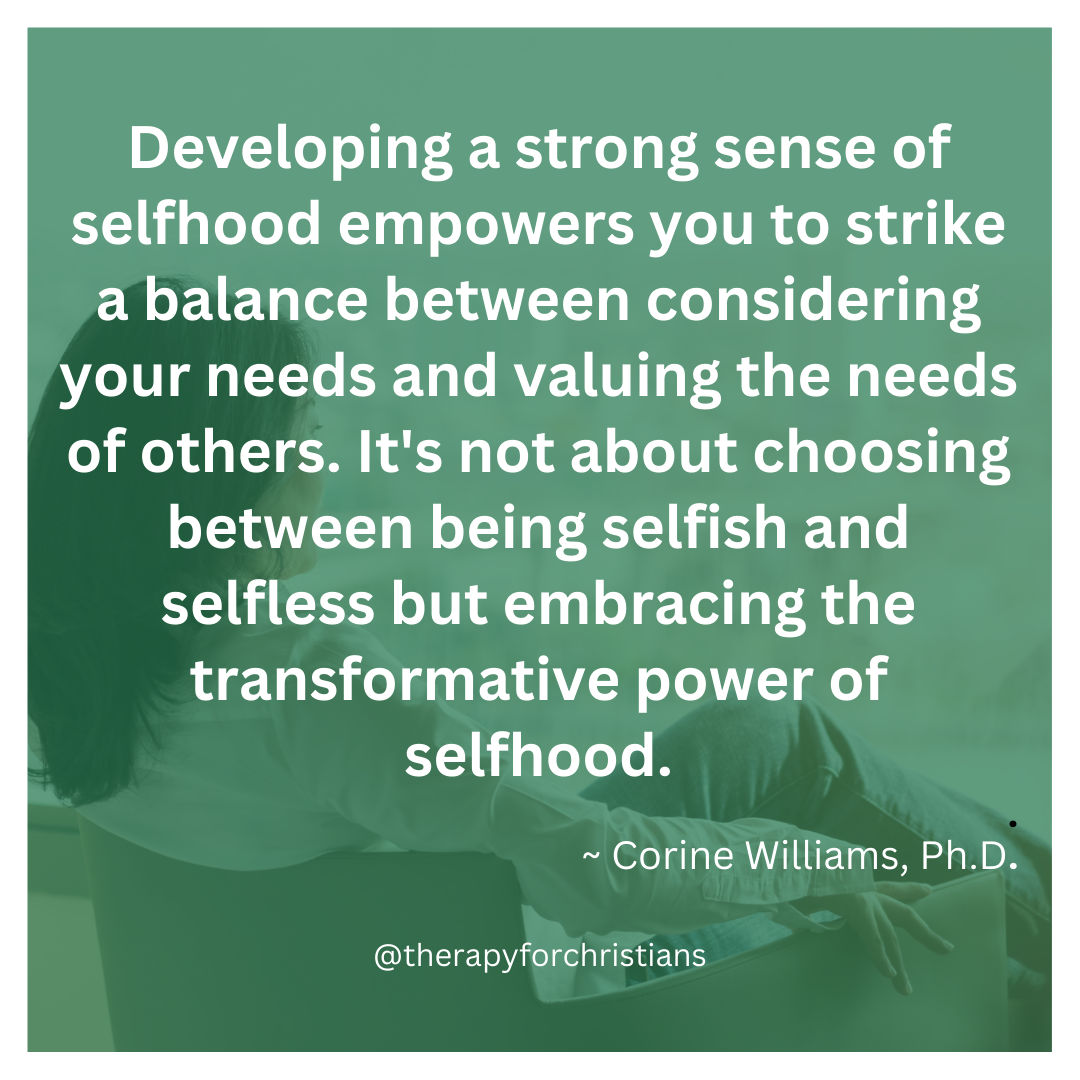Selflessness vs Selfishness vs Selfhood facebook quote