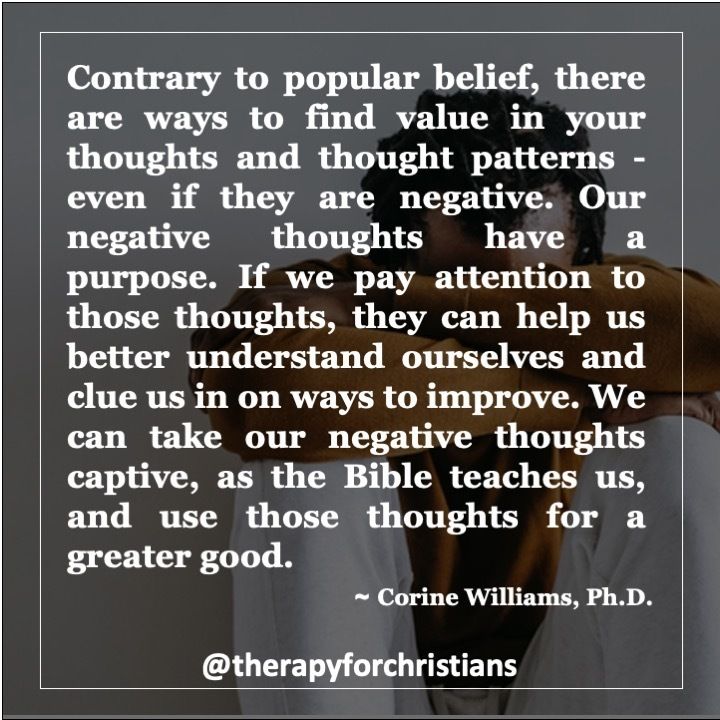 What is the purpose of negative thoughts Facebook Image
