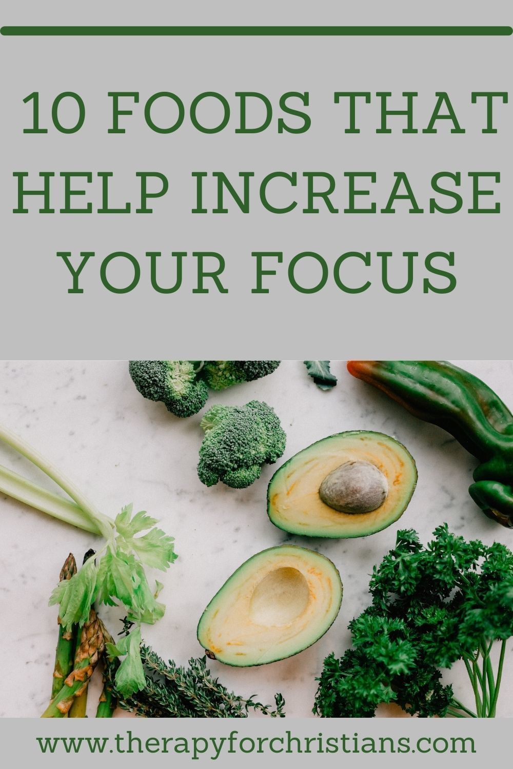 Foods that help you Focus Pinterest Image