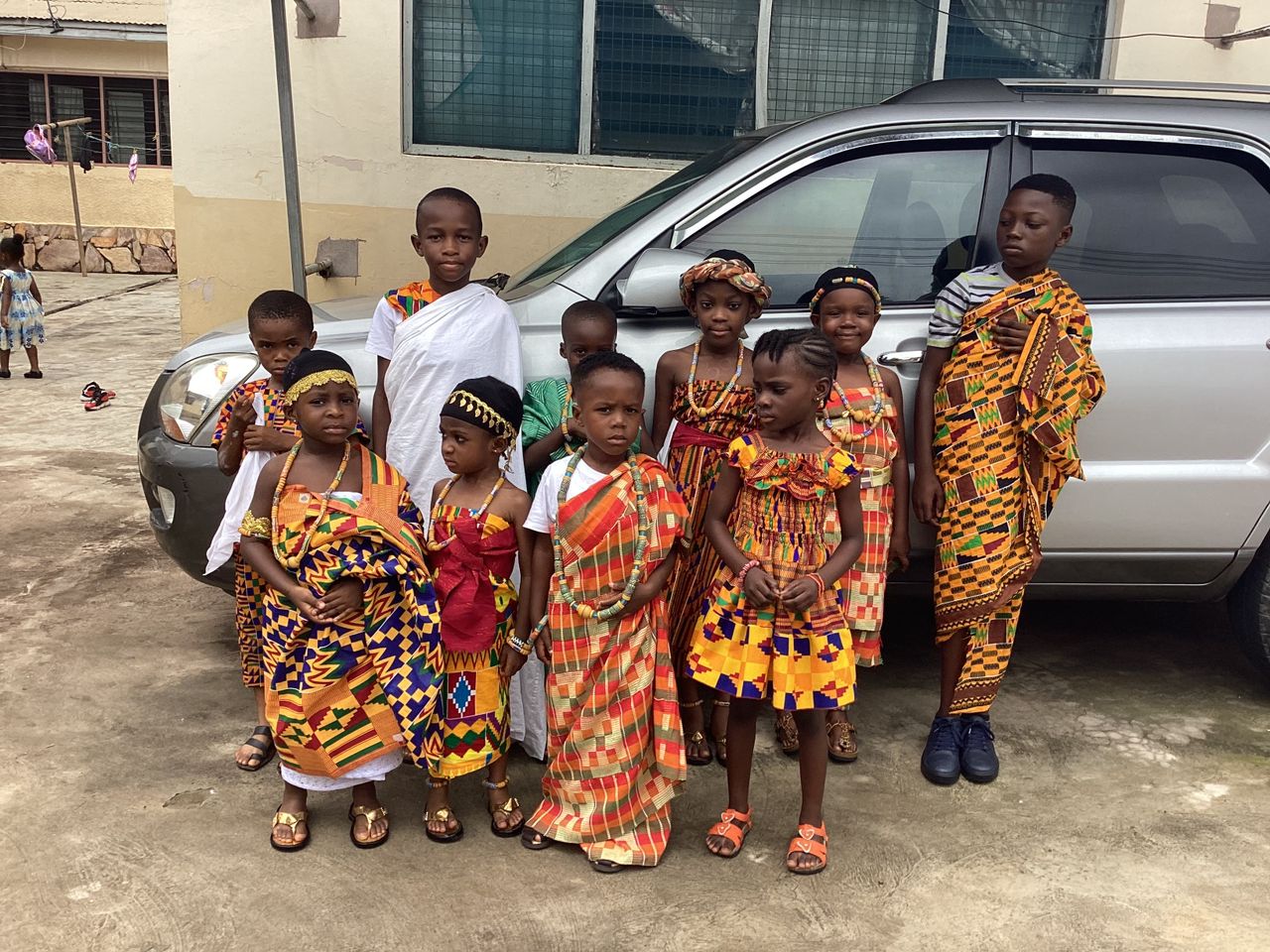 Pupils in cultural attire