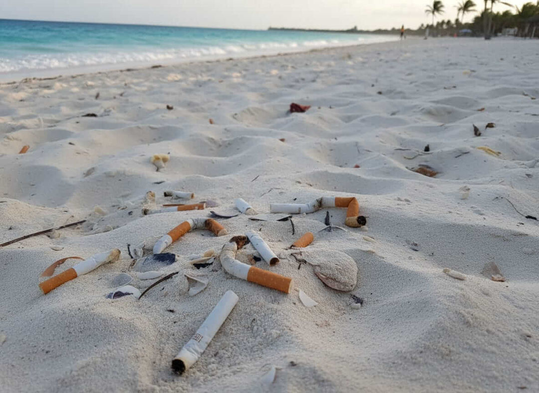 Daily wave of cigarette waste raises new alarms in Tulum