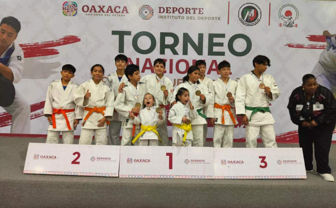 Judokas from Tulum's municipal schools win 10 medals at national tournament in Oaxaca