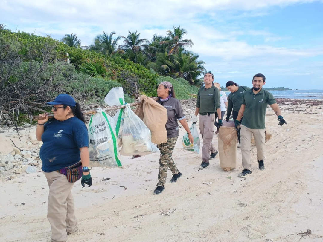 Fundacion Eco-Bahia Programa SAK beach cleanup Tulum Confronts the Nurdle Crisis