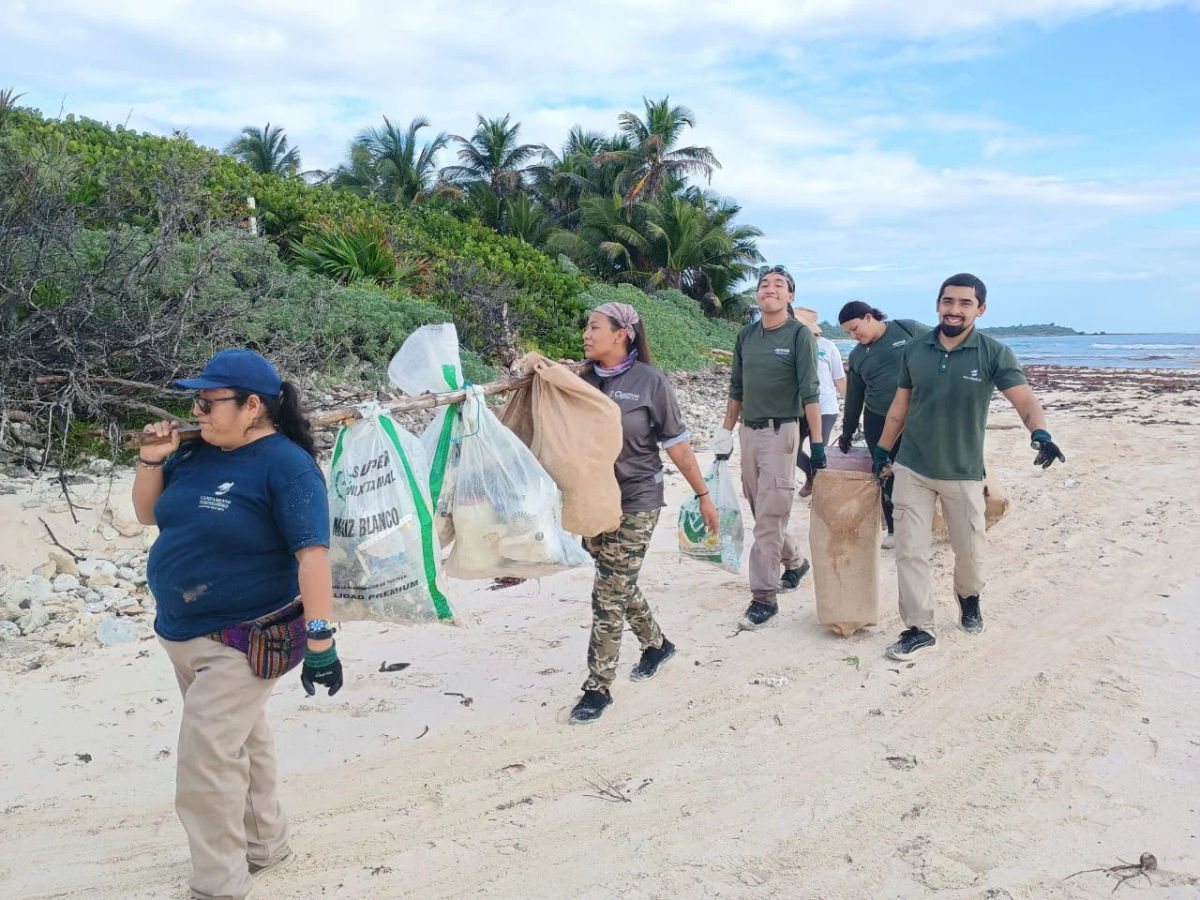 Fundacion Eco-Bahia Programa SAK beach cleanup Tulum Confronts the Nurdle Crisis