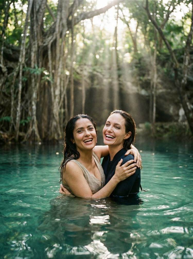 Salma Hayek and Angelina Jolie visit Tulum for film production - Photo 2
