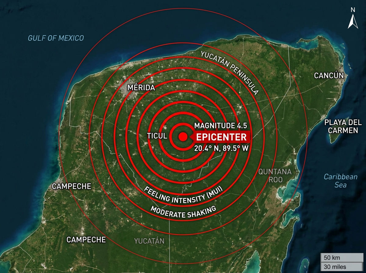 Magnitude 4.6 earthquake hits near Felipe Carrillo Puerto without damage Magnitude 4.6 earthquake hits near Felipe Carrillo Puerto without damage