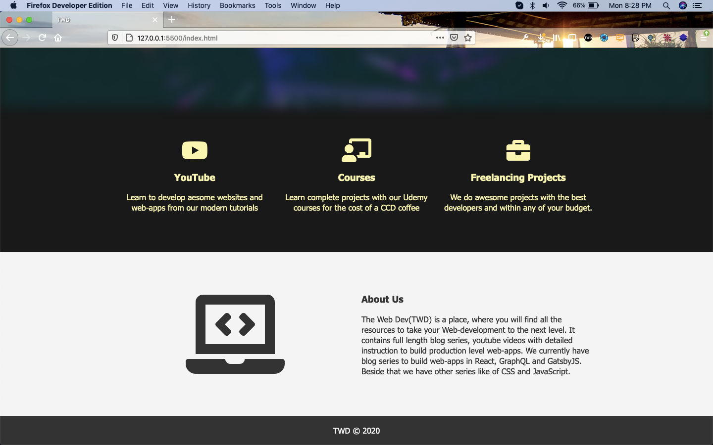 Whole site