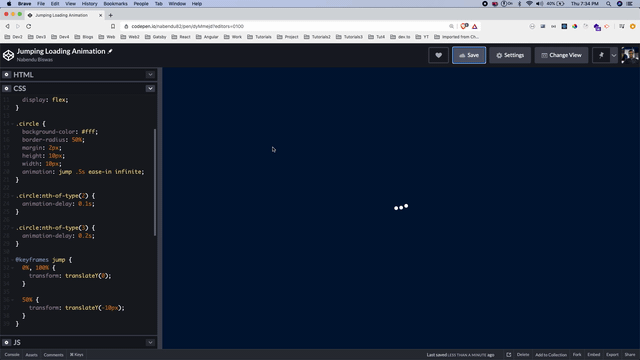 Jumping animation