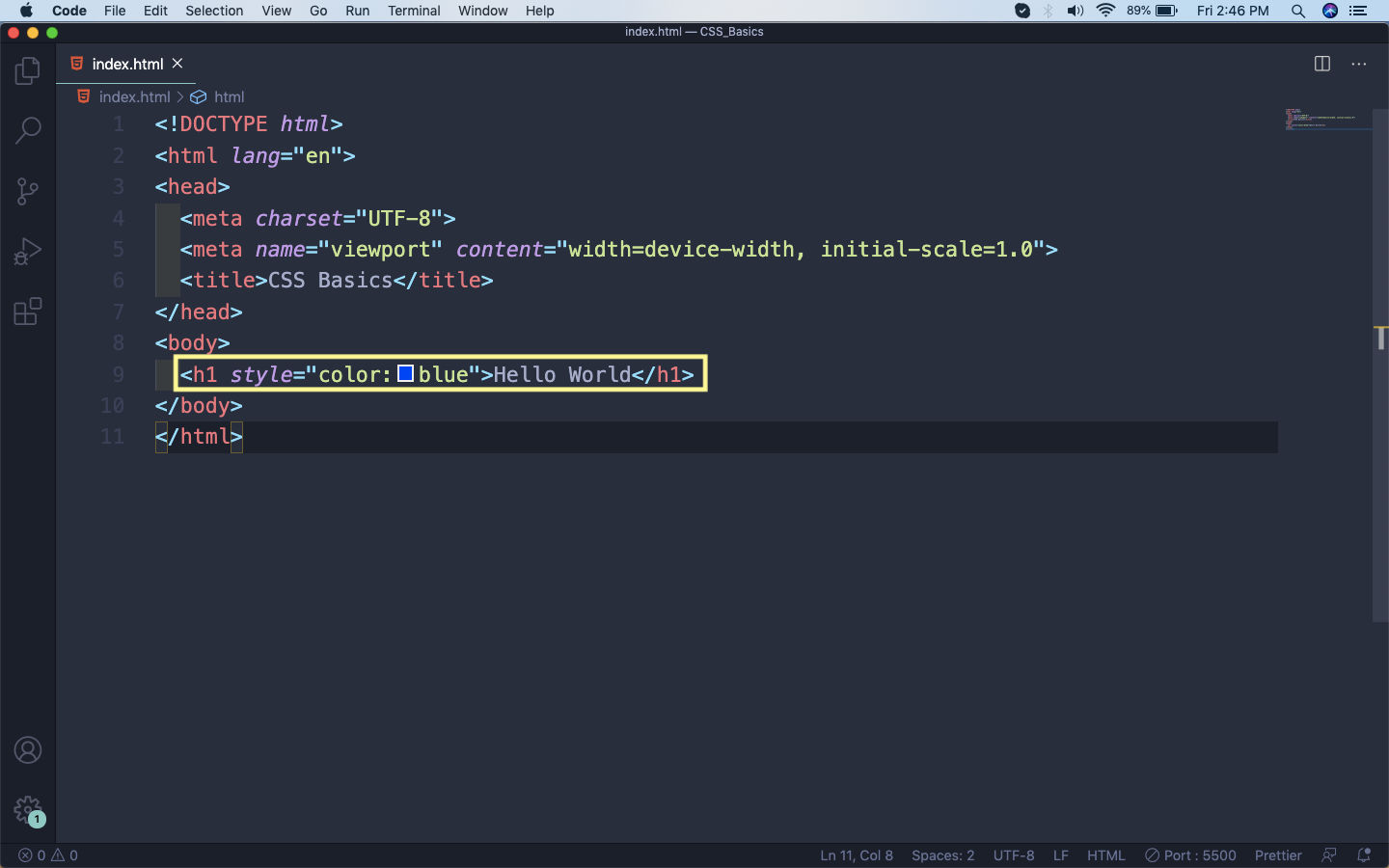 Inline styles