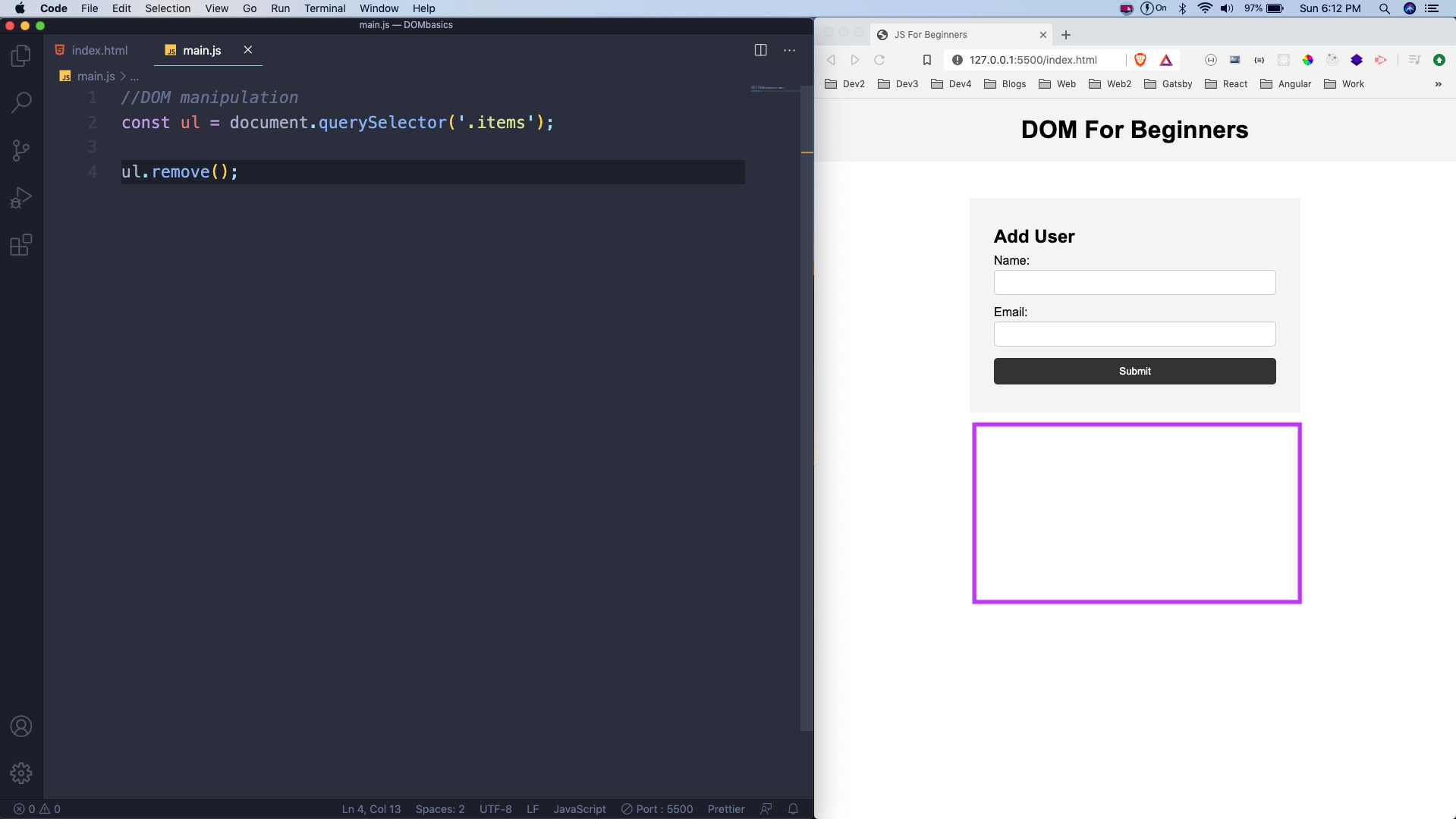 remove()
