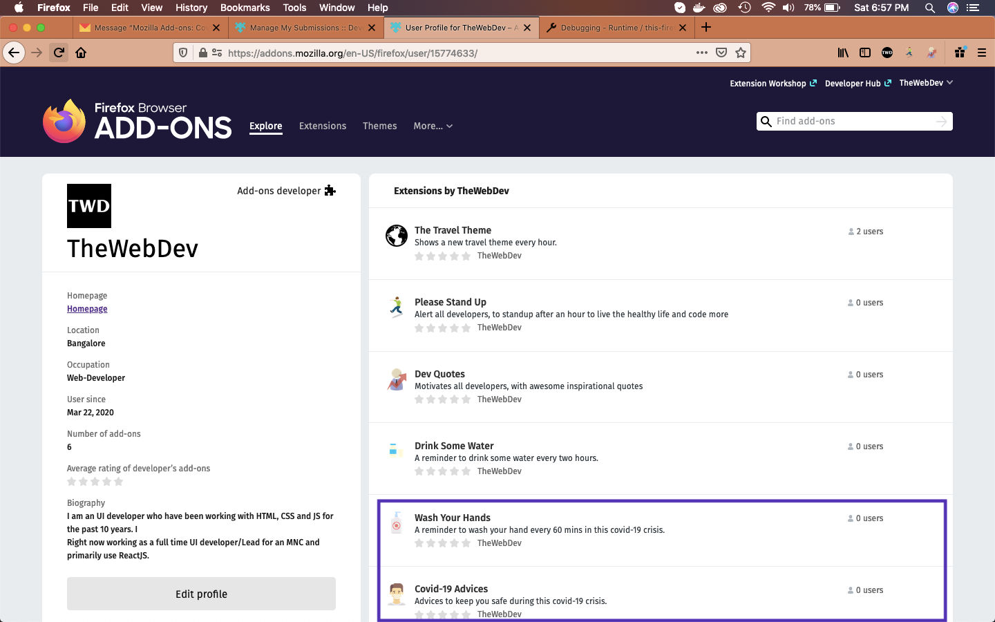 Covid-19 addons
