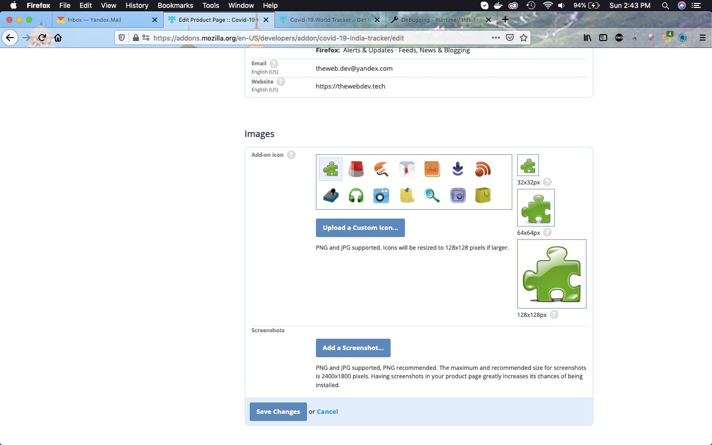 Icon and screenshot