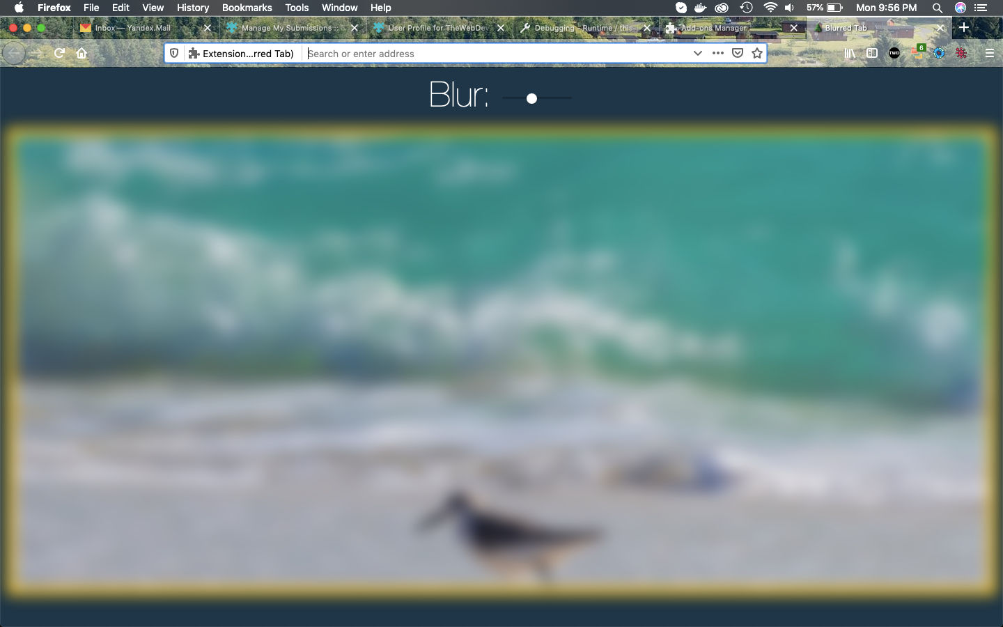 Blurred Tab