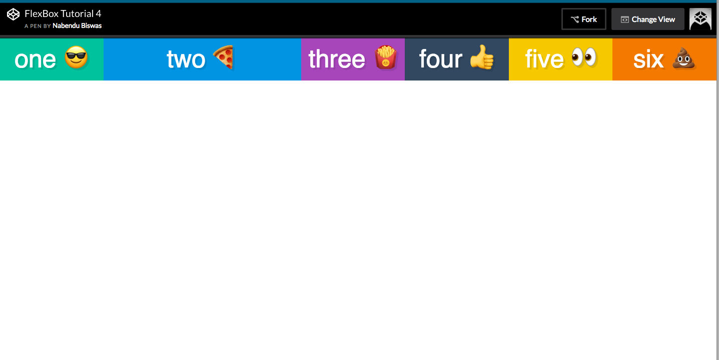 flex:2 to item2